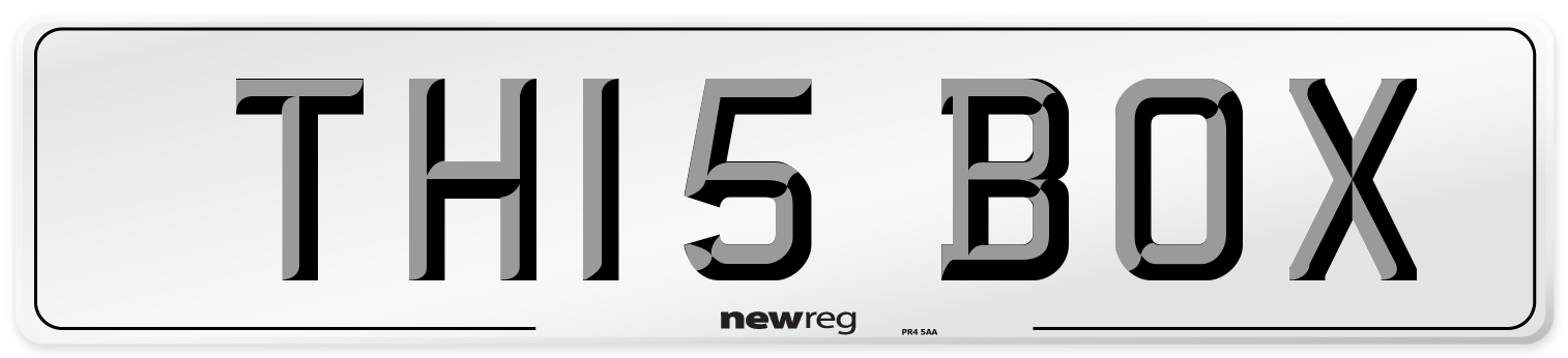 TH15 BOX Number Plate from New Reg